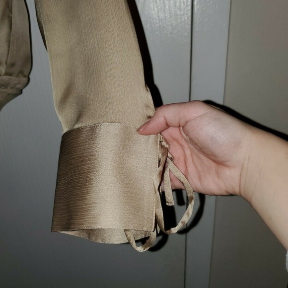 Marciano GuessLong Sleeve Bodysuit Blouse Sz Med - Picture 4 of 5